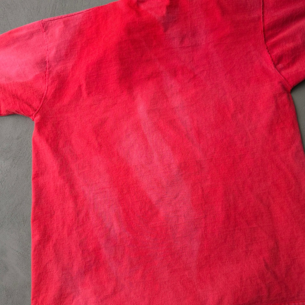 Vintage 90s Ohio State T-shirt XL Red Bleach Faded Fruit of the Loom - Picture 7 of 11
